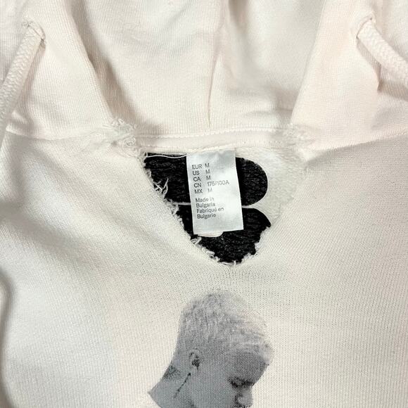 Justin Bieber Mens H&M Purpose Stadium Tour White Hoodie 2017 Sz Large Preowned - Picture 5 of 10